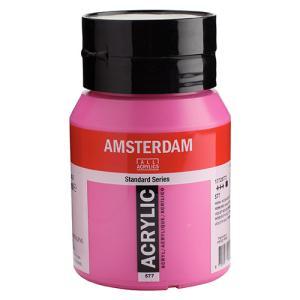 Royal Talens Amsterdam Acrylic Paint - (16.9oz/500ml) Permanent Red Violet Light