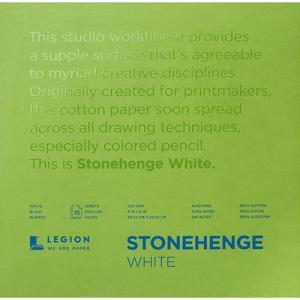 Legion Stonehenge Pad 8" x 8" - (15 Sheets, 250gsm) White