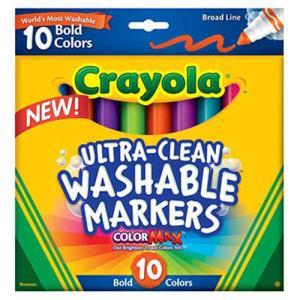 Crayola Washable Broad Line Markers - (10 count) Bold Colors