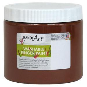 Handy Art Washable Finger Paint - (16oz/473ml) Brown
