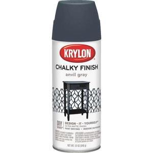 Krylon Chalky Finish Spray Paint - (12 Oz) Anvil Gray