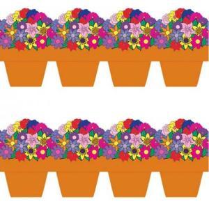 Hygloss Borders 3" x 36" - (12 Pack) Flower Pots