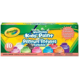 Crayola Washable Kids Paint Set - 10 Neon Colors