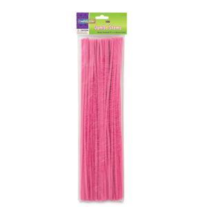 Creativity Street Jumbo Chenille Stems 12" - (100 Pack) Pink pipe cleaners