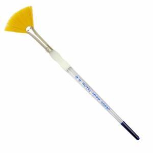 Royal Langnickel Soft-Grip Golden Taklon Brush - Short Handle, Fan #2
