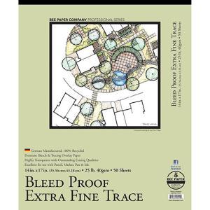 Bee Paper Extra Fine Tracing Paper Pad 14" x 17" - (50 Sheets, 25lb)