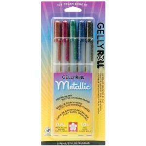Sakura Gelly Roll Dark Metallic Assortement-5pc