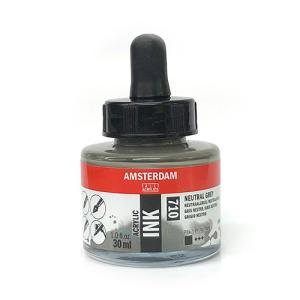 Royal Talens Amsterdam Acrylic Ink - (1oz/30ml) Neutral Grey