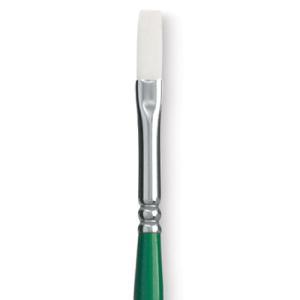 Princeton Summit 6100 Series White Synthetic Long Handle Brush for Oil & Acrylic - Flat 2