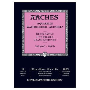 Arches Watercolor Hot Press Pad 10" x 14" - (12 Sheets, 140lb)