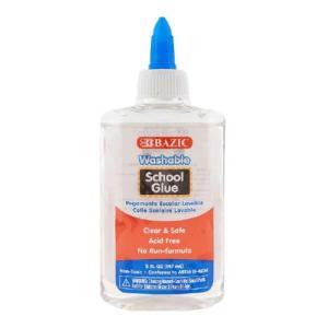 Bazic Clear Washable School Glue  5FL OZ (147ml)