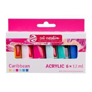 Royal Talens Art Creation Acrylic Paint Set - Caribbean  6x12ml  9021863M