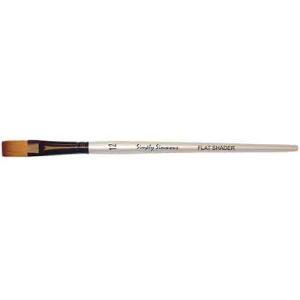 Daler Rowney Simply Simmons Mixed Media Brush - Short Handle, Flat Shader , Size 12 DR255060012