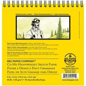 Bee Paper Co-Mo Heavyweight Sketch Paper Pad 6" x 6" - (30 Sheets, 86lb)