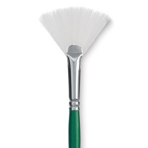 Princeton Summit 6100 Series White Synthetic Long Handle Brush for Oil & Acrylic - Fan 6