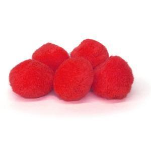 Pepperell Crafts Pom Poms 1? – (100 Pieces) Red