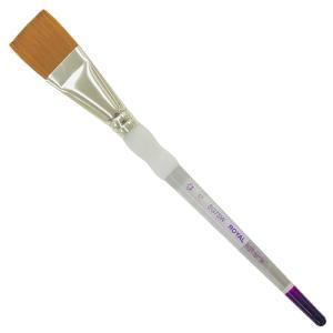 Royal Langnickel Soft-Grip Synthetic Sable Brush - Short Handle, Wash 1"