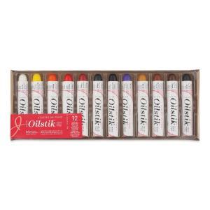 Richeson Shiva Oilstik Paintstiks Student Grade Set - (12 Pack) Basic Colors