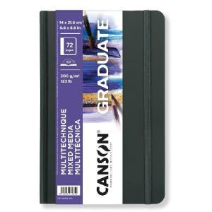 Canson Graduate Mixed Media Hard Cover Book 5.5" x 8.5"  (72 Sheets, 123lb)  CN31200L030