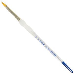 Royal Langnickel Soft-Grip Gold Taklon Brush - Short Handle, Short Round #8