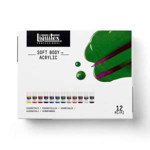 Liquitex Professional Soft Body Acrylic Set (0.7oz/22ml) - (12 Pack) Essentials Set
