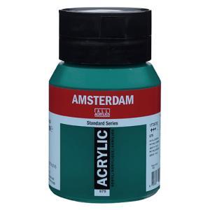 Royal Talens Amsterdam Acrylic Paint - (16.9oz/500ml) Phthalo Green