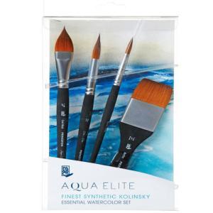 Princeton Aqua Professional Elite Brush Set for Watercolors - 4pc