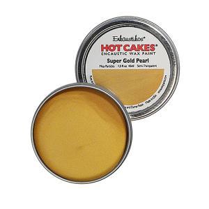 Enkaustikos Hot Cakes Encaustic Wax Paint - (1.5oz/45ml) Super Gold Pearl