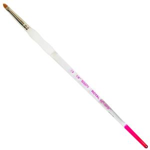 Royal Langnickel Soft-Grip Natural Hair Brush - Short Handle, Half Moon 1/8"