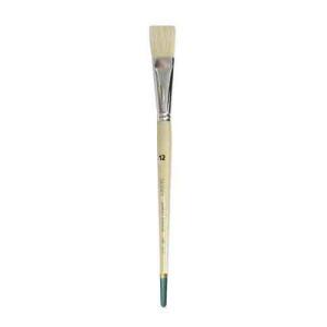 Daler Rowney Robert Simmons Signet Bristle Brush - Flat, Long Handle, Size 12  DR222144012