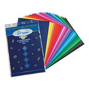 Spectra Bleeding Tissue Paper 12" x 18" - (50 Sheets) 25 Assorted Colors  58520
