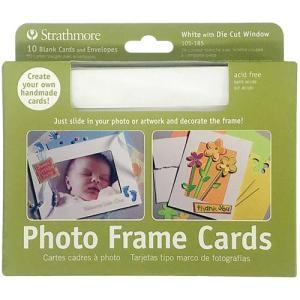 Strathmore Photo Frame Cards & Envelopes 5" x 6.875" - (10 Sheets, 80lb) White with Die Cut Window