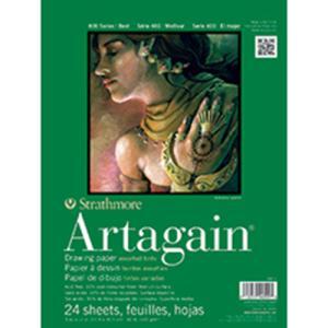 Strathmore 400 Series Artagain Assorted Tints ( 445 ) 9"x12"  - (24 sheets, 60lb) Tape Bound