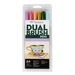 Tombow Dual Brush Pen Set - Teatime 6pk  56242