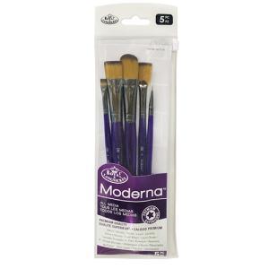 Royal Langnickel Moderna Brush Set for All Media - (5 Pack) Set 6