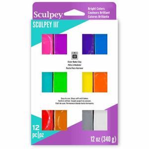 Sculpey III Oven-Bake Clay Multipack - (12 Count) Brights