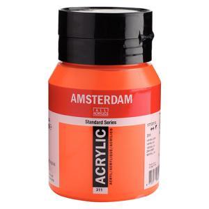 Royal Talens Amsterdam Acrylic Paint - (16.9oz/500ml) Vermilion