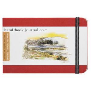 Global Art Travelogue Drawing Hand Book - Landscape (3.5" x 5.5") Vermilion Red