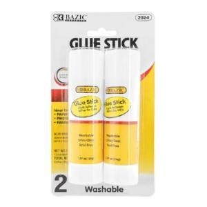 Bazic All Purpose Large Glue Sticks  -2pk (1.27oz/36g)