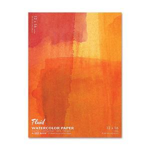 Fluid Watercolor Paper Easy-Block 12" x 16" - (15 Sheets, 140lb) Cold Press