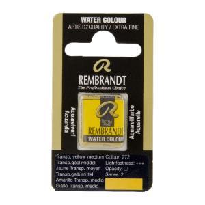 Rembrandt Professional Watercolor Half Pan -272 Transparent Yellow Medium