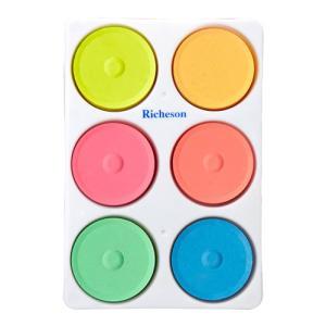 Richeson Large Tempera Cake Set - (6 Colors) Flourescent Colors