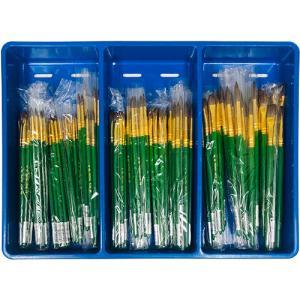 Royal Langnickel Brush Tray Classpack - (144 Pack) Economy Natural Camel Hair Rounds/Flats