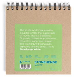 Legion Stonehenge Wire Bound Journal 7" x 7" - (32 Sheets, 250gsm) White