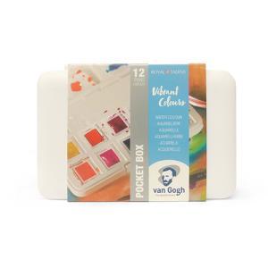 Royal Talens Van Gogh Water Color Pocket Box - (12 Pans) Vibrant Colors
