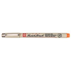 Sakura Pigma Micron Pen - Orange, Sketch Brush