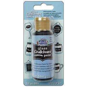 DecoArt Americana Chalkboard Paint for Glass 1 (2oz/59ml) Black