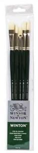 Winsor & Newton Winton Hog Bristle Long Handle Brush Set 5PK WN5990606