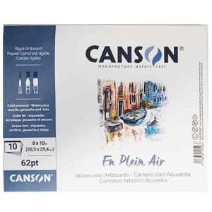 Canson Plein Air Watercolor Artboard Pad 8" x 10" - (10 Sheets)  C400061697