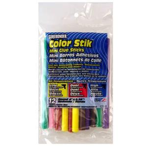 Surebonder Mini Glue Sticks - (12 Pack) Color Stik